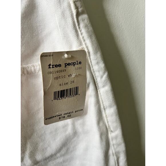 Free People We The Free Maggie white denim distressed jeans women's size 28 - Picture 5 of 5